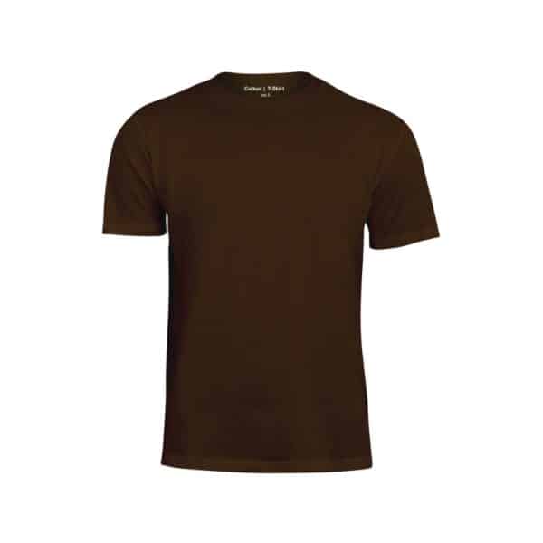 Brun økologisk t-shirt til mænd