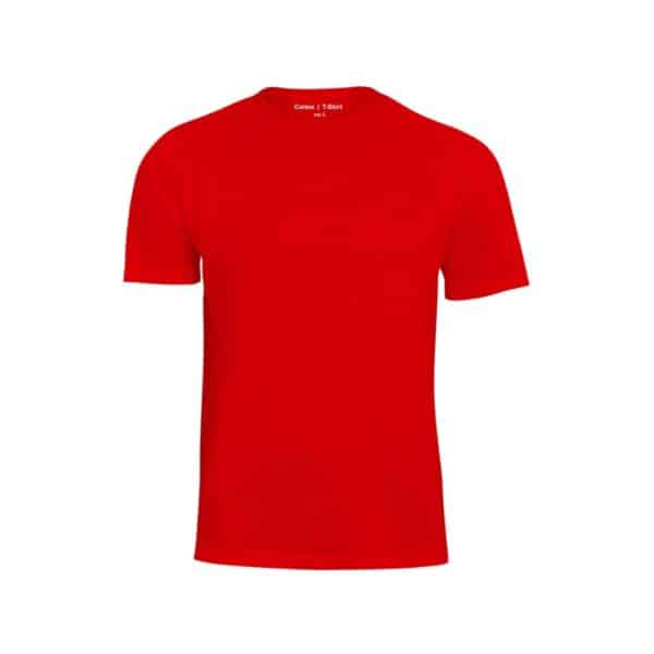 Rød økologisk t-shirt til mænd