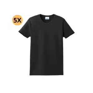 Fem sorte t-shirts til kvinder i en pakke til kun 199 kr.