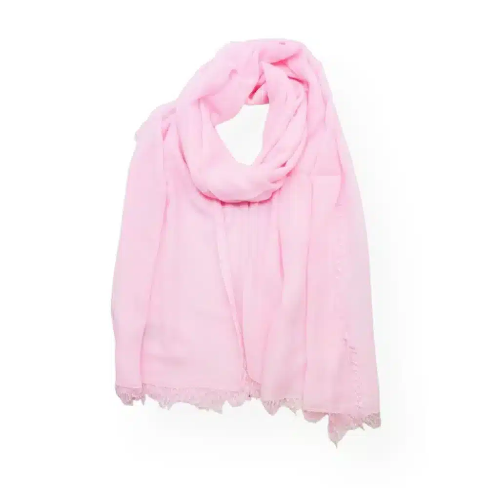 Pink tynd tørklæde i størrelse 85 x 180