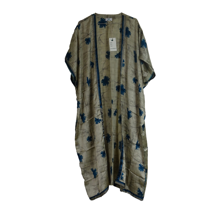 Chaya Kimono Throw Petrol Beige