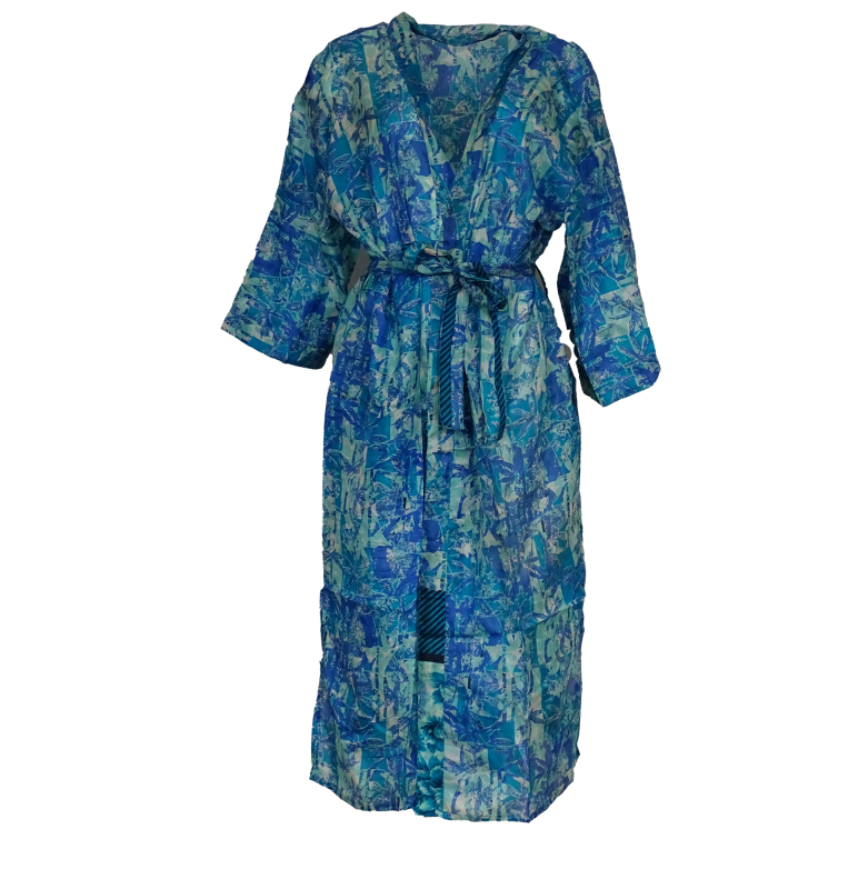 Crepe Silke Kimono Turquoise