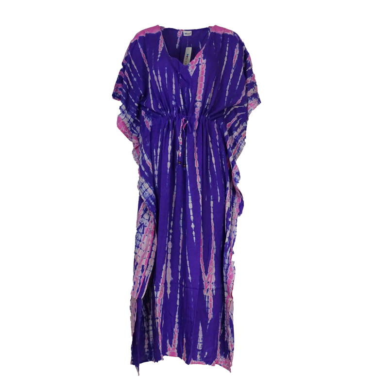 Kaftan Kjole Batik Purple