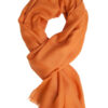 Orange tørklæde i 100% cashmere - dobbelt