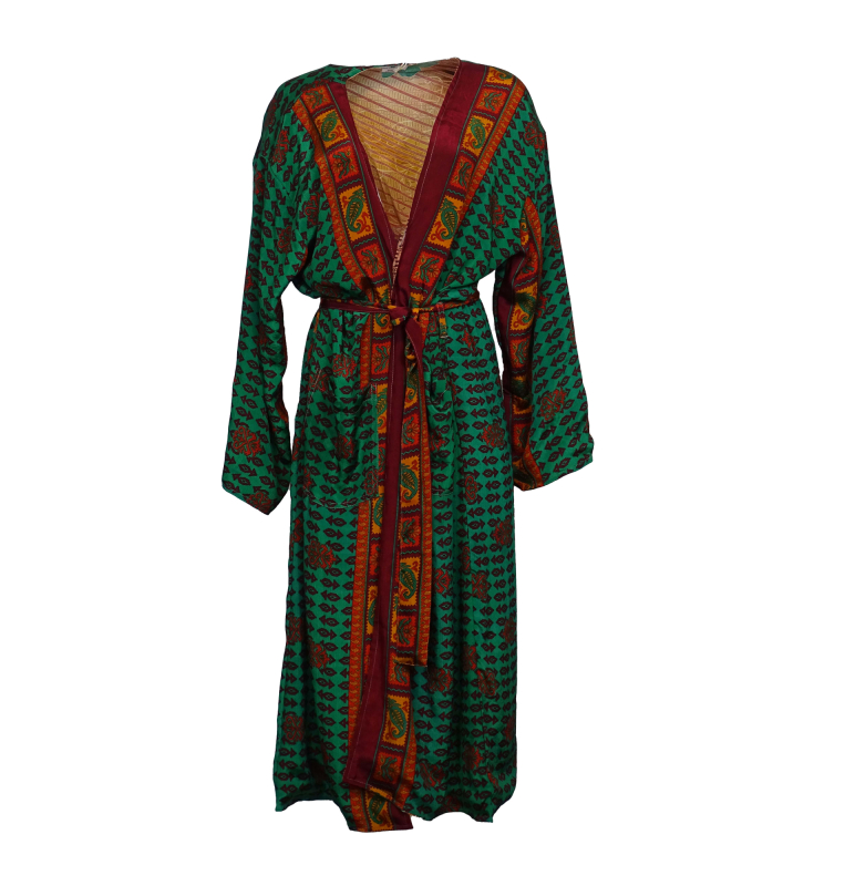 Vintage Kimono - Red n´ Green