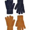 CeLaVi Handsker - Uld/Nylon - 2-pak - Pumpkin Spice/Navy