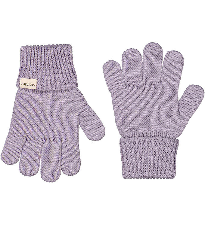 MarMar Handsker - Strik - Aske - Uld/Bomuld - Purple