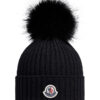 Moncler Hue - Strik - Uld - Navy m. Kvast